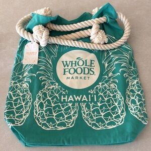 Teal Pineapple Tag Aloha Co Tote/Collaboration Whole Foods [Hawaii Exclu…